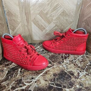 Steve Madden women's fashion hi-top red shoes size 6  594